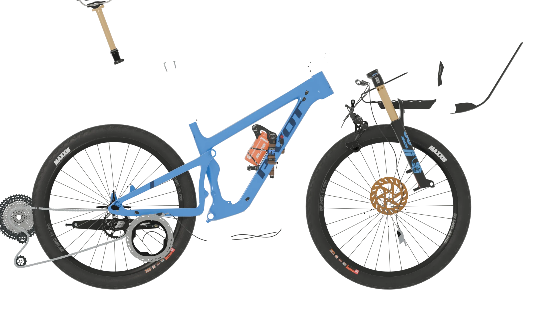 Bici Bronce — cuadro y ruedas